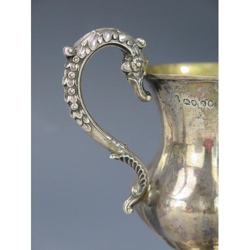 1126 - A William IV silver mug, maker Samuel Hayne & Dudley Carter, London, 1836, of lobed ovoid form with ... 