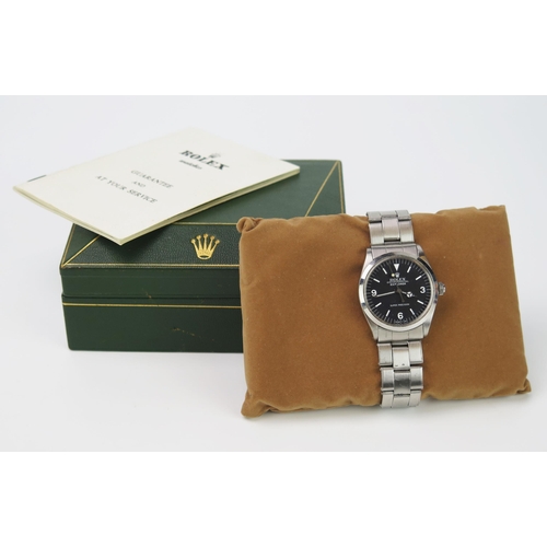 1287 - A 1965 Rolex Oyster Perpetual Steel Cased Wristwatch with later Explorer dial, Ref: 1002, 34mm case ... 