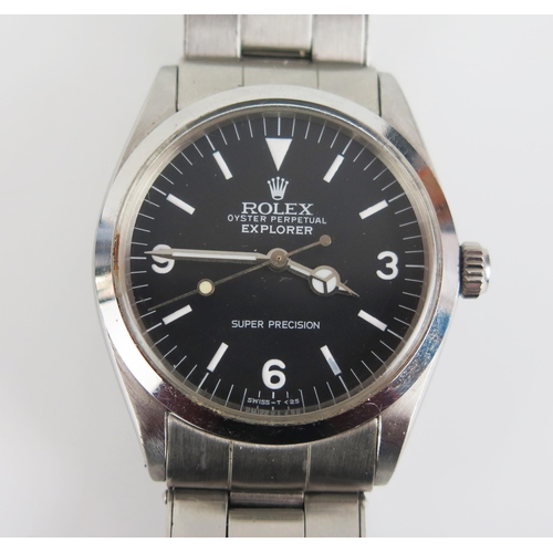 1287 - A 1965 Rolex Oyster Perpetual Steel Cased Wristwatch with later Explorer dial, Ref: 1002, 34mm case ... 