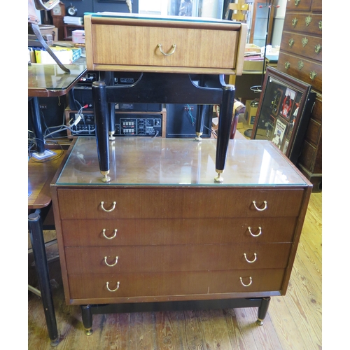 1692 - A 1950's/60's G-Plan Labrenza part bedroom and dining room suite, comprising a chest of four long dr... 