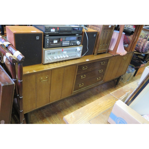 1692 - A 1950's/60's G-Plan Labrenza part bedroom and dining room suite, comprising a chest of four long dr... 