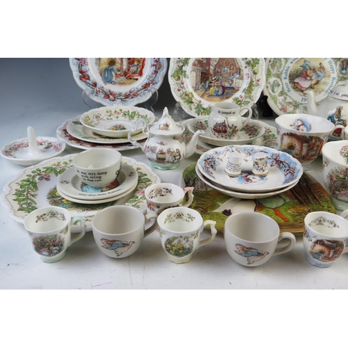 1885 - A collection of Wedgwood Beatrix potter ceramics, including; 
nursery tea service, Royal Doulton 'Fo... 