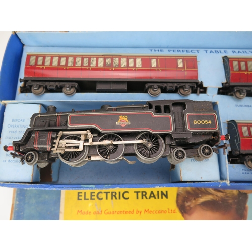 2006 - Two Hornby Dublo Electric 3-Rail Train Sets - EDP13 2-6-4 Tank Passenger Train BR80054 and EDG 17 0-... 