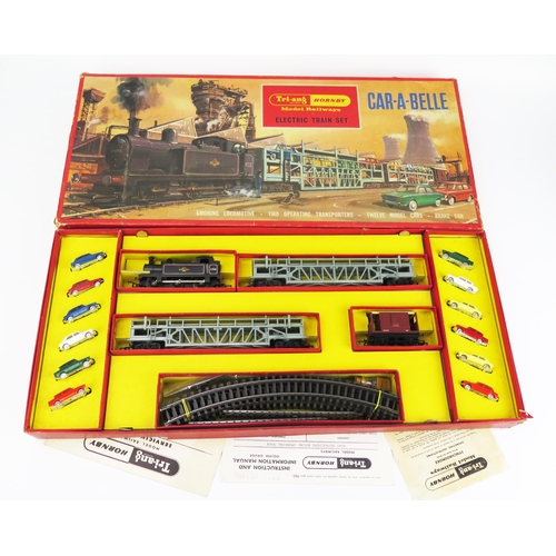 2072 - Triang Hornby OO Gauge RS62 Car-A-Belle Train Set with card tray and inserts, Class 3F Jinty Tank Lo... 