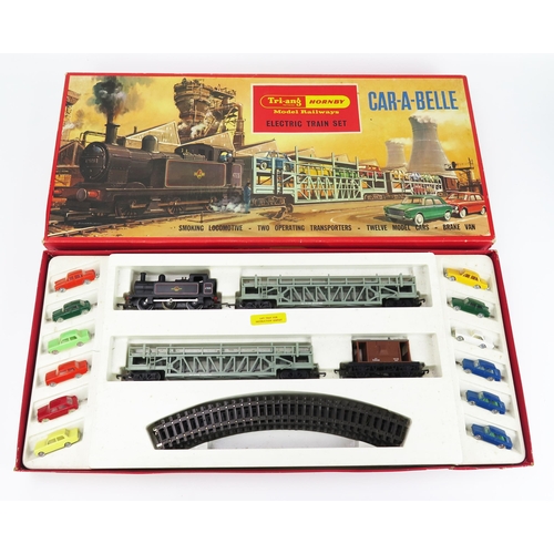 2073 - Triang Hornby OO Gauge RS62 Car-A-Belle Train Set with unusual white plastic tray, Class 3F Jinty Ta... 