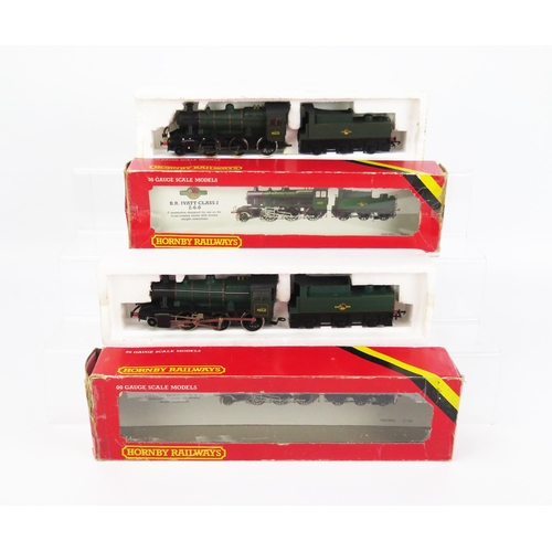 2086 - Two Hornby Railways OO Gauge R852 BR 2-6-0 Ivatt Locos 46521 in 2 different shades, and different si... 