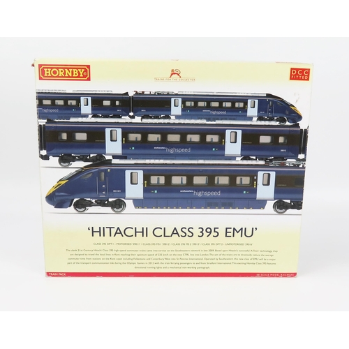 2135 - Hornby OO Gauge R2821 X Hitachi Class 395 EMU 4 Car Train Pack, DCC FITTED - excellent in box