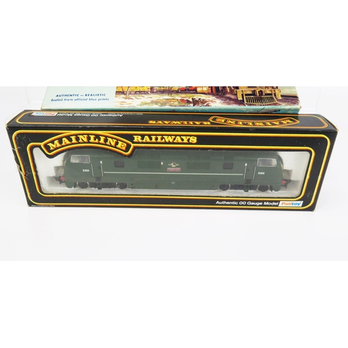 2167 - OO Gauge Diesel Loco trio - (1) Mainline 37-064 Type 4 B-B BR green, (2) Airfix 54101 BR Green, (3) ... 