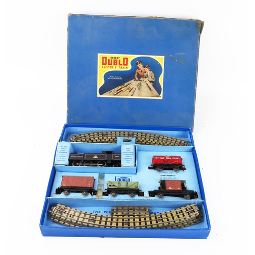 2218 - Hornby Dublo OO Gauge 3 Rail EDG17 Tanks Goods Train Set BR 69507 (gloss) - excellent in fair box wi... 