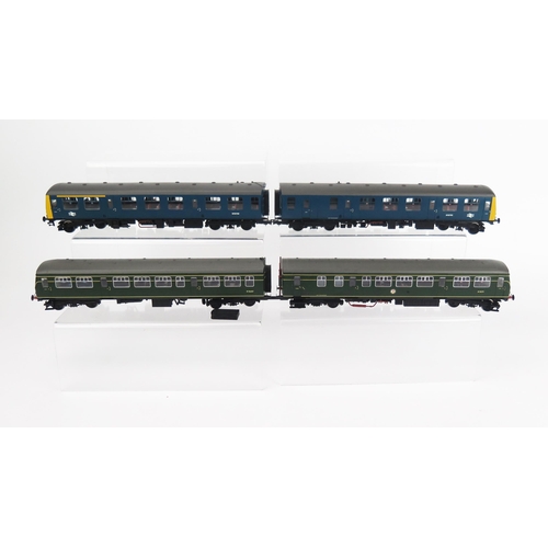 2244 - Bachmann DMU Train Pair - (1) 31-635 Craven Class 105 DMU BR Blue, (2) 32-900C Class 108 DMU 2 Car B... 