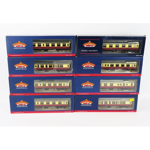 2321 - Bachmann OO Gauge BR MK1 Coaches Crimson/Cream Group of 8 including 39-027F, 39-052E, 39-077D, 39-12... 