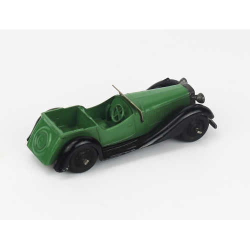 2435 - Dinky 36f British Salmson Four-Seater Sports Car (Type 5) - mid-green, black chassis and ridged hubs... 