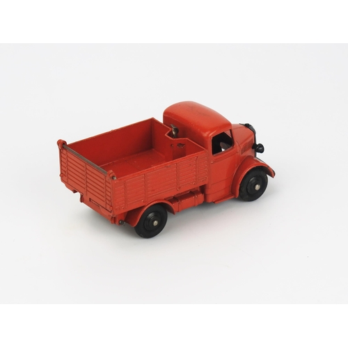 2438 - Dinky 25m Bedford End Tipper - orange cab and tipper, black ridged hubs - excellent+