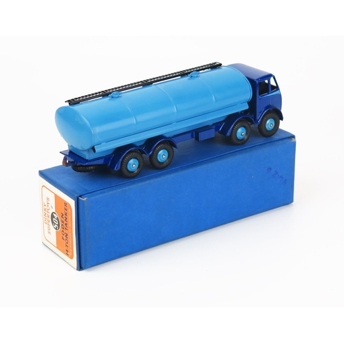 2442 - Dinky 504 Foden 14-Ton Tanker (1st type cab) - violet blue cab and chassis, light blue tanker and hu... 