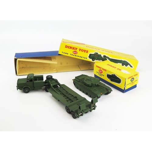 2454 - Dinky 660 Thornycroft Mighty Antar Tank Transporter with 651 Centurion Tank - 