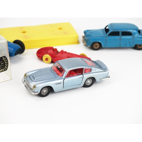 2456 - Dinky and Others Small Group including 153 Aston Martin DB6 - light met. blue, red interior, spoked ... 