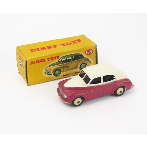 2469 - Dinky 159 Morris Oxford Saloon in two tone cream/cerise, cream ridged hubs - excellent in good box b... 