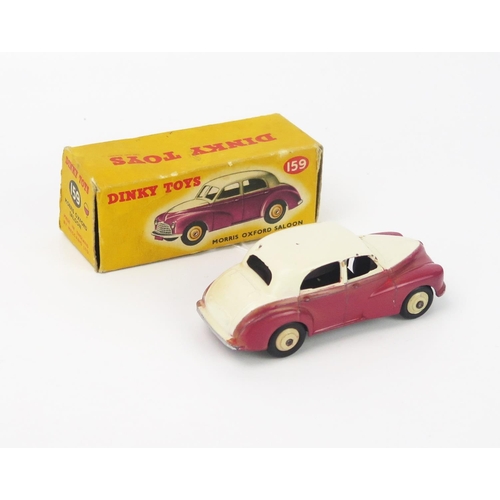 2469 - Dinky 159 Morris Oxford Saloon in two tone cream/cerise, cream ridged hubs - excellent in good box b... 