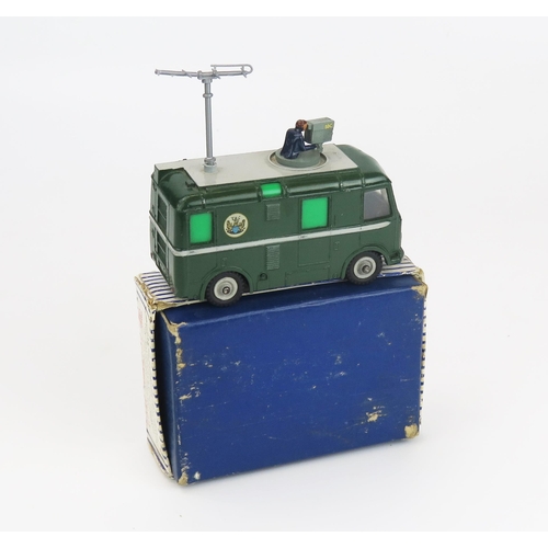 2487 - Dinky 968 BBC TV Roving Eye Vehicle - dark green, grey roof, aerial and grooved hubs - excellent in ... 