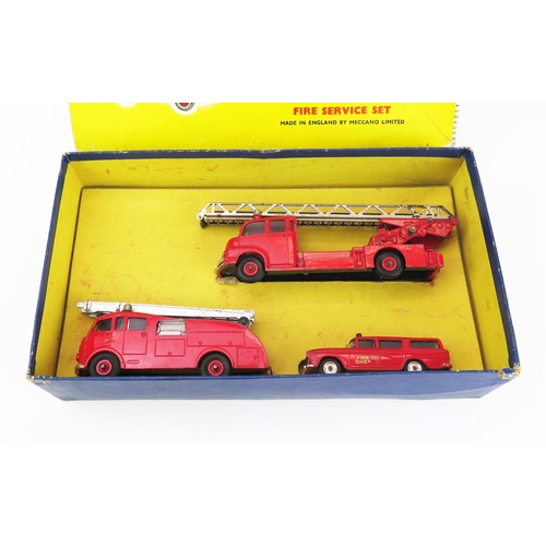 2491 - Dinky 957 Fire Service Set with 257 Nash Rambler Canadian Fire Chief, 955 Commer Fire Engine and 956... 