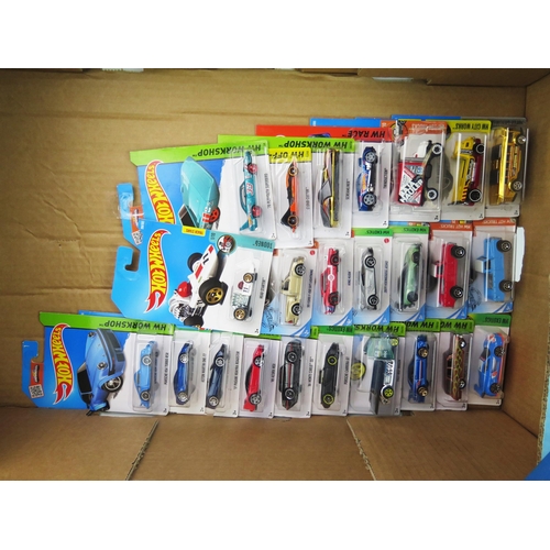 2533 - Hot Wheels Group of 24 Single Long Cards, 3 Five Packs and 2 Three Packs including Porsche 934, Asto... 