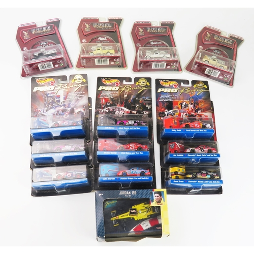 2537 - Hot Wheels and Yatming Group of 14 including Pro Racing Nascar Series, Damon Hill Jordan 199 and 4 Y... 