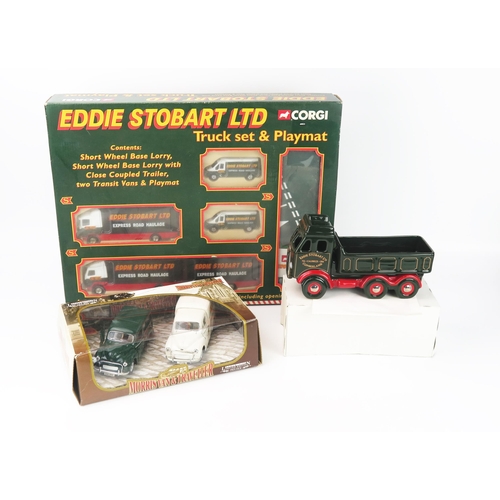 2563 - Corgi Eddie Stobart Set, Wade Ceramics Eddie Stobart and Morris Twin pack