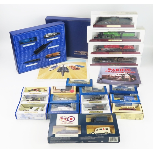 2567 - Collection of Lledo, Oxford Atlas Edition Still Model Trains including Land Speed Legends Special Li... 