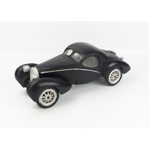 2581 - Bugatti Type 57 Atlante 1934-1940 Hand Made Wooden Model with opening doors (44cm long)