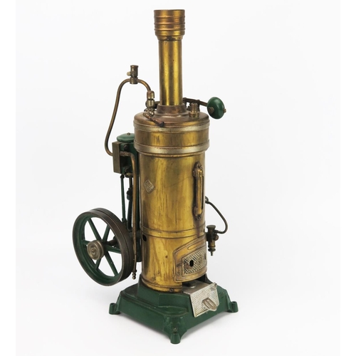 2588 - Bing Vertical Steam Plant with single cylinder and flywheel fitted with pressure release valve, wate... 