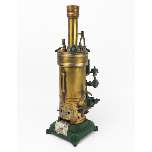 2588 - Bing Vertical Steam Plant with single cylinder and flywheel fitted with pressure release valve, wate... 