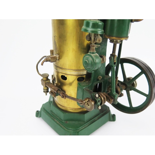 2588 - Bing Vertical Steam Plant with single cylinder and flywheel fitted with pressure release valve, wate... 