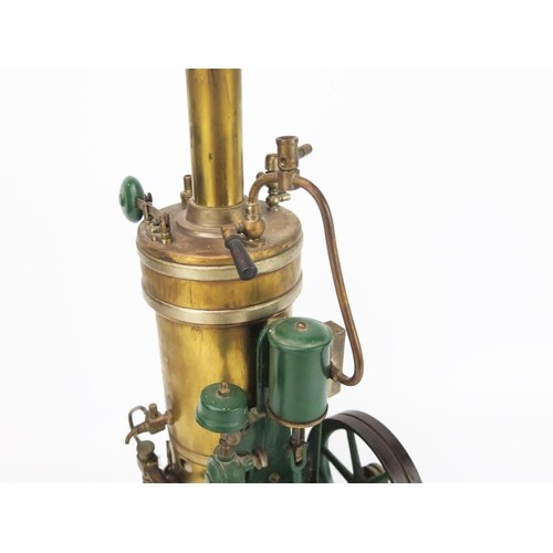 2588 - Bing Vertical Steam Plant with single cylinder and flywheel fitted with pressure release valve, wate... 