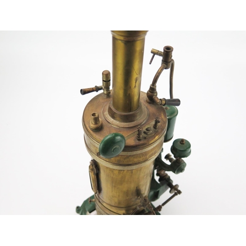 2588 - Bing Vertical Steam Plant with single cylinder and flywheel fitted with pressure release valve, wate... 