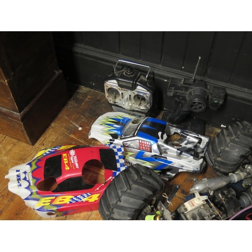 2594 - Group of Remote Control Cars including Kyosho, Electronix and parts