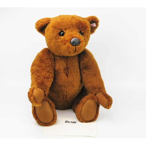 2615 - Steiff PB55 Russet Mohair Teddy Bear 663123, No. 74 of 1000 with certificate, 55cm  sitting