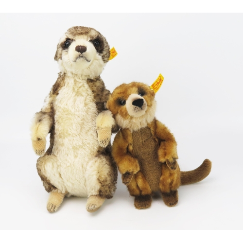 2632 - Steiff Meerkat Pair - (1) Mungo 071249, (2) Rico 064425,