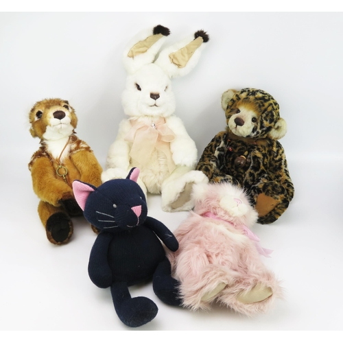 2640 - Charlie Bears Group of 5 including Surabhi CB125151, Mandy CB614837A, Brigadier Four Paws Deer CB641... 