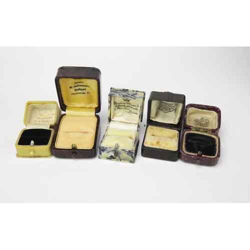 781 - A Collection of Six Art Deco Ring/ Jewellery Boxes, three Bakelite, (6).