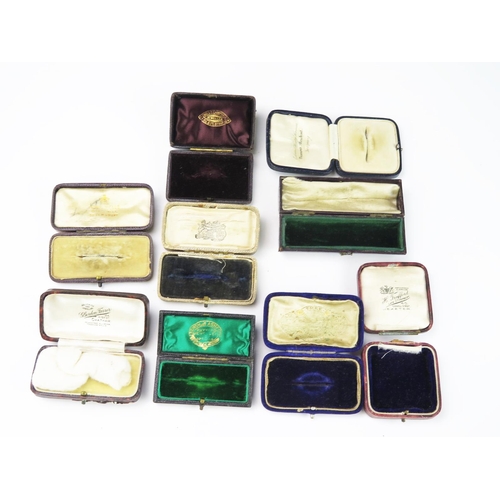 782 - A Collection of Ten Antique Jewellery Boxes, (10).