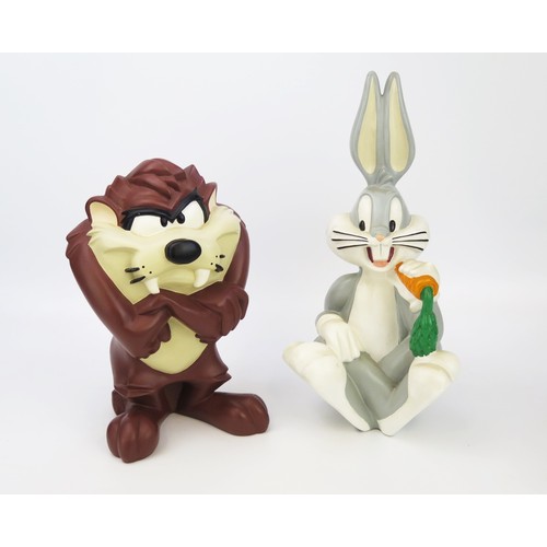 2599 - Warner Bros Resin Figures, Bugs Bunny and Taz The Tasmanian (tallest measures 34cm)