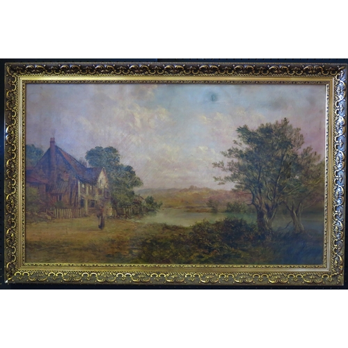 1392 - James Watson (British 1851-1936),  On the Colone (sic), oil on canvas, signed and titled verso, 66x5... 