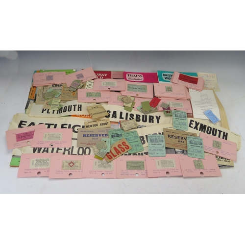 1002 - A collection of assorted  railway tickets, platform tickets, reserved seats tickets,  carriage desti... 