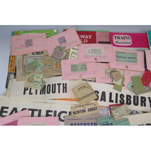 1002 - A collection of assorted  railway tickets, platform tickets, reserved seats tickets,  carriage desti... 