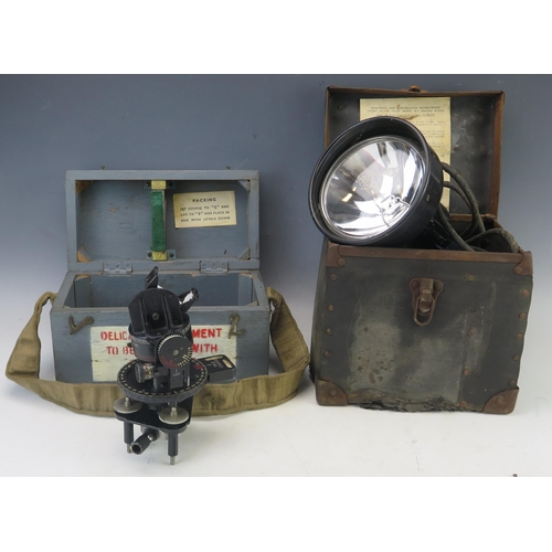 1006 - An Air Ministry Astro Compass Mk II, contained in a fitted case, together with an Army Airforce Type... 