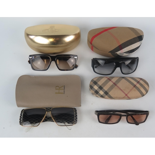 1073 - Two pairs of Burberry sunglasses contained in cases, a pair of Helena Rubenstein sunglasses, in a wa... 