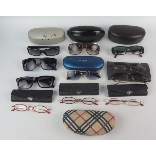 1074 - A collection of assorted pairs of sunglasses by various makers including Dior, Oliver, Chloe, Animal... 