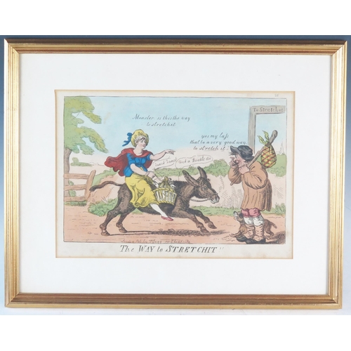 1347 - A late 18th/early 19th century polychrome engraving 