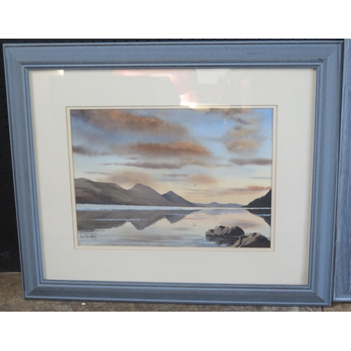 1361 - Paul Purday (B.1945) 'Bassenthwaite Lake, Cumbria' watercolour, together with another 'Highland Even... 