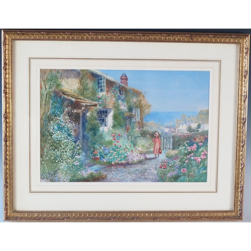 1362 - Arthur Wilkinson, 'A Clovelly Cottage' watercolour, signed and dated 1898, mounted, framed and glaze... 